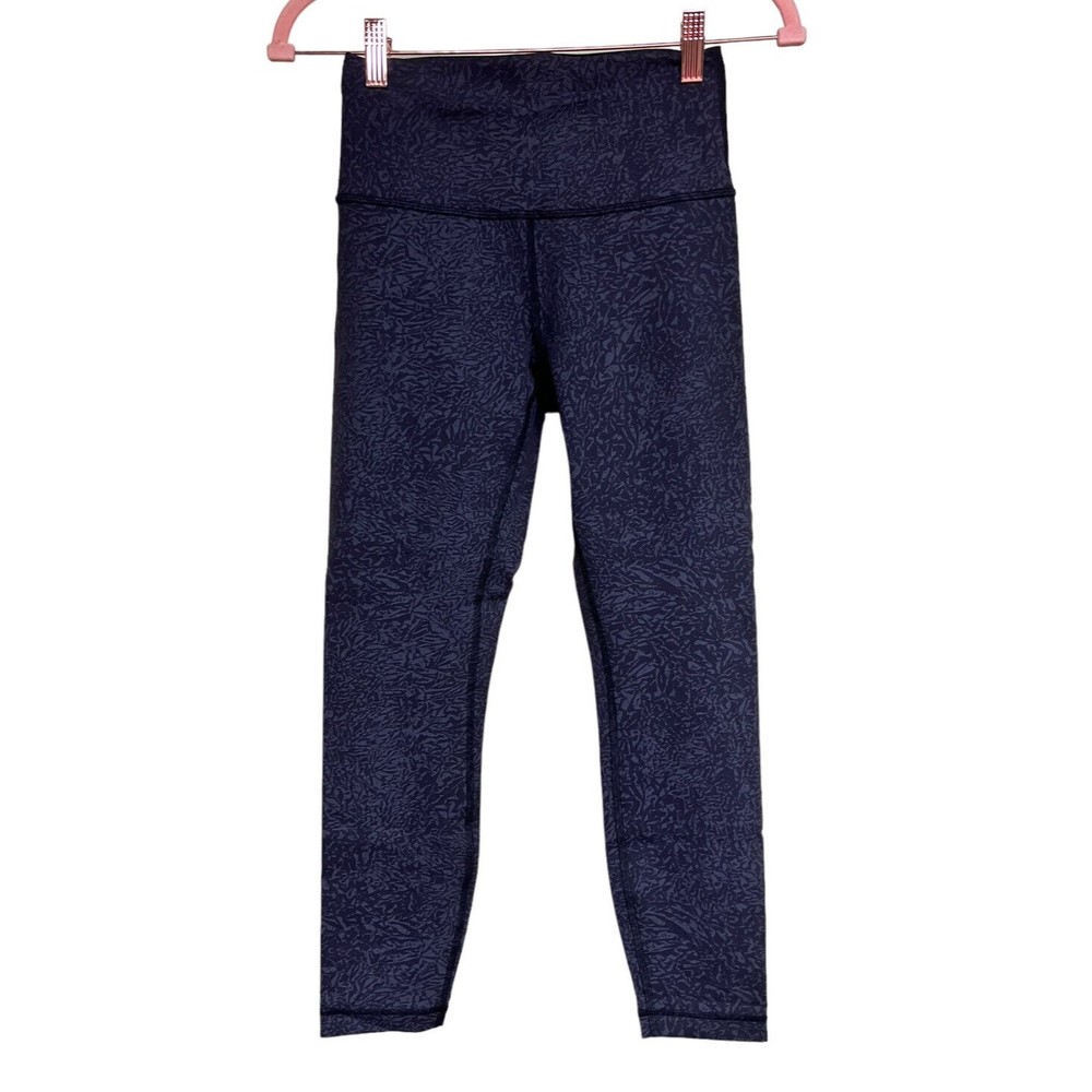 Lululemon Wunder Train High Rise‎ 25” Crunch Black Women’s Size 6